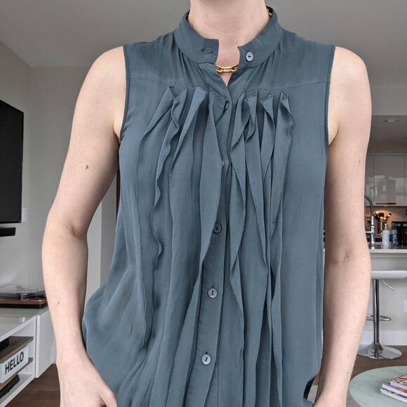 Theory Silk Sleeveless Blouse - Picture 3 of 5